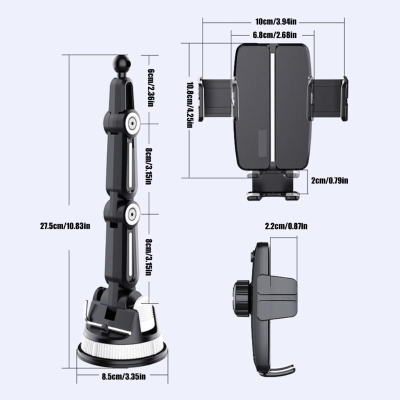 Car Phone Holder for Phone 17 16 15 14 Car Dashboard Mount Cellphone Holder Rotating Suction Cup Phone Stand
