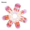 7 Pcs Pink Transparent Bullet Resin Red Number Sharp Edge Dice Polyhedral Dice Suitable for Role-Playing RPG Card Game