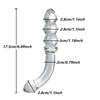 Double Ended Crystal Glass Anal Beads Butt Plug G-spot Stimulation Dildo Penis Gay Masturbate Adult Sex Toy For Women Men