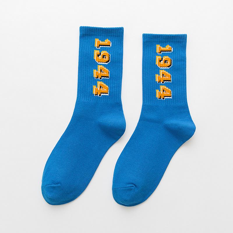 Korean style fashion Harajuku street hip hop socks unisex fun men's socks happy skateboard Chinese character letter ladies socks