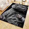 Gray Cat Carpet for Living Room Game Rugs Soft Floor Cartoon Rugs Bathroom Rug Mat Yoga Mat Home Decor Rugs for Bedroom