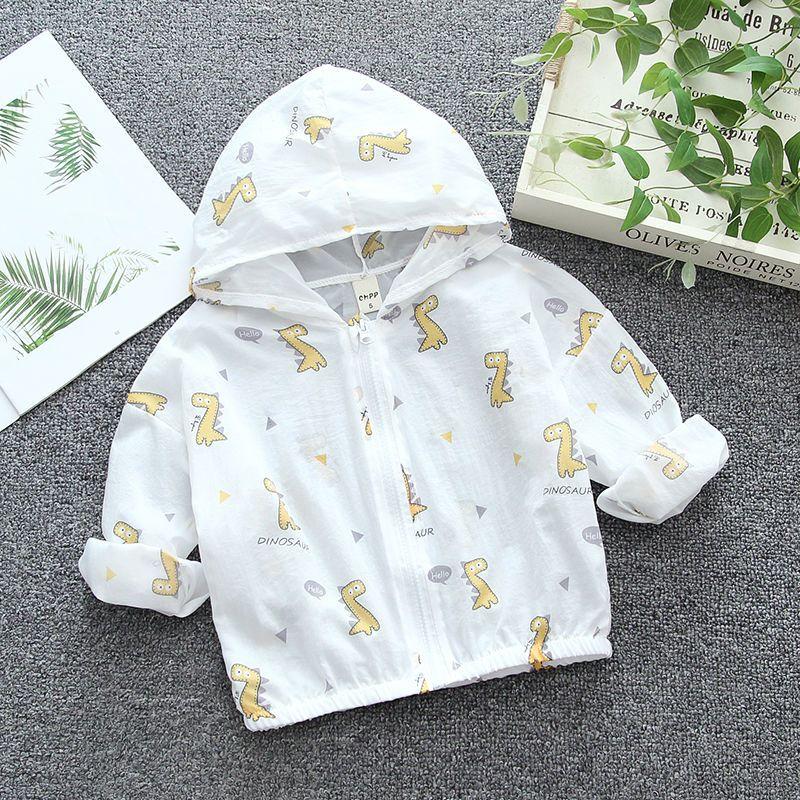 

Детская одежда для защиты от солнца для мальчиков и девочек, летняя тонкая куртка с защитой от УФ-лучей, рубашка для кондиционированного воздуха, дышащая для малышей 90