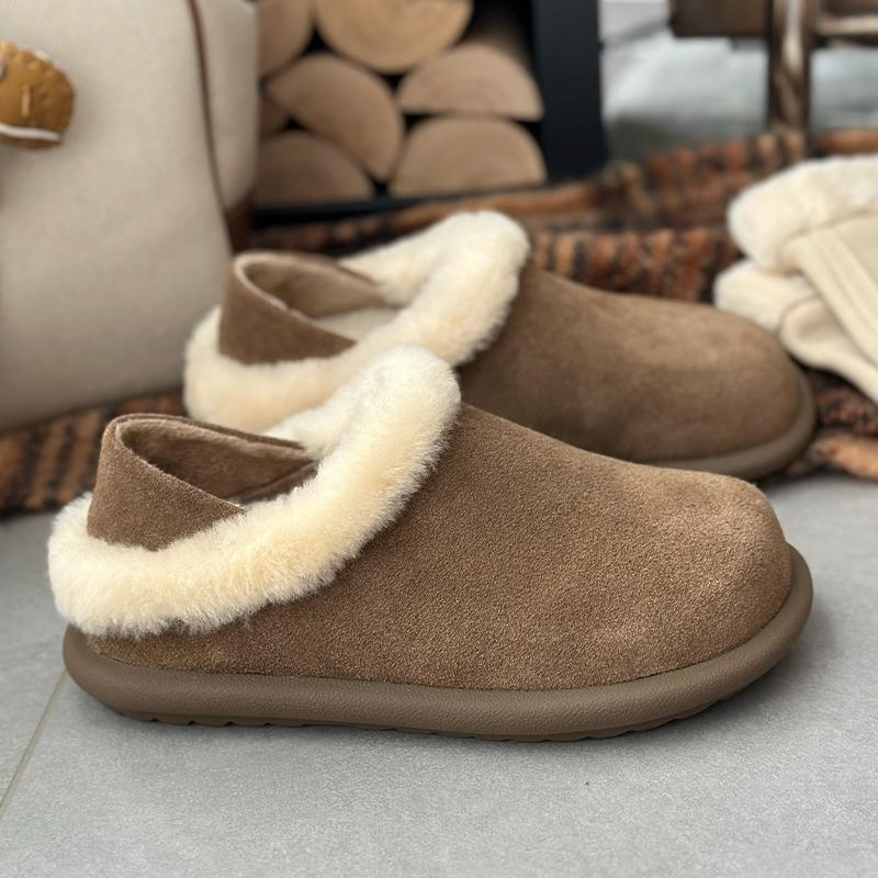 

Мягкая подошва и бархатные два способа ношения зимние женские новые полусапожки Boken, термохлопковые повседневные туфли на одном педале 40