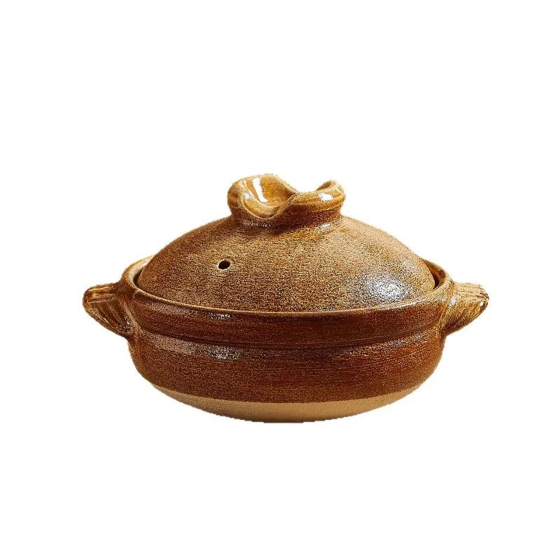 Vintage Casserole Dish Slow Cooker Pots for Cooking Ceramic Clay Cooking Pot Cookware Pots and Pans High Temperature Crock Pot