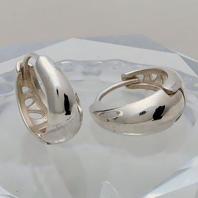 92.5 Silver Waterdrop Hoop Earrings 925 Silver Silver Earrings Hoop Earrings Silver Needle Earrings Daily Earrings