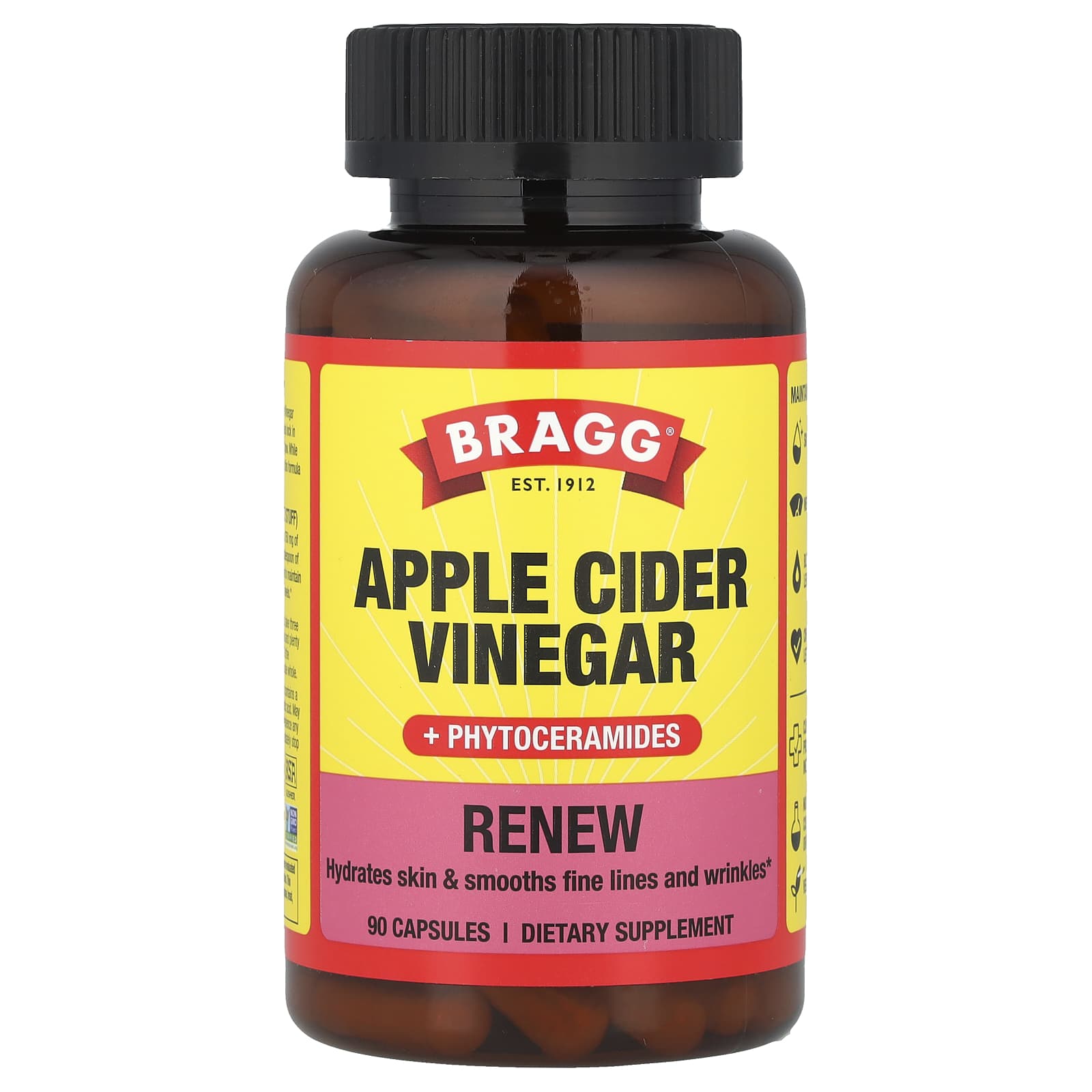 

Renew, Apple Cider Vinegar + Phytoceramides, 90 Capsules
