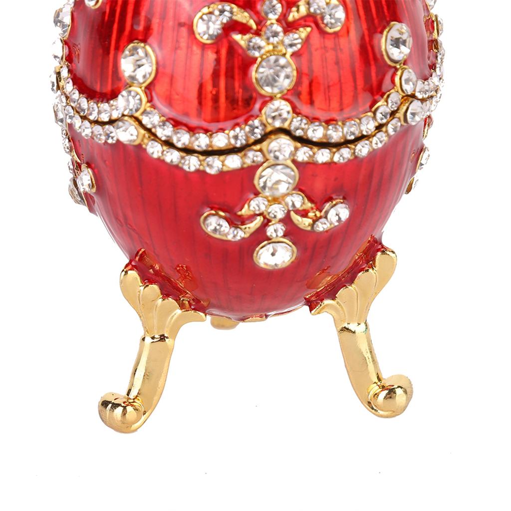 Shiny Diamonds Easter Egg Metal Crafts Home Desktop Decor Jewelry Box Gifts
