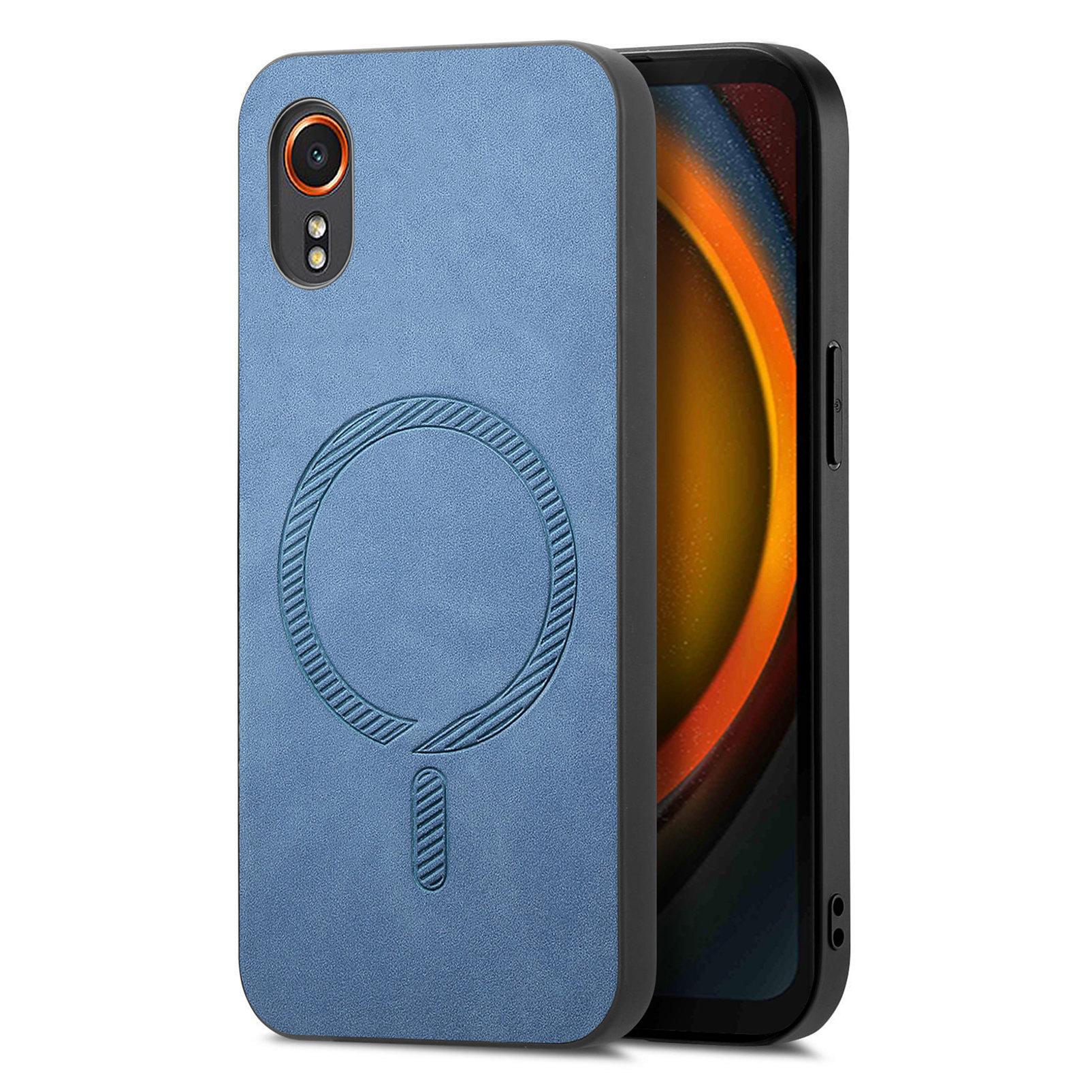 

For Samsung Galaxy Xcover7 Leather Back Magnetic Case Skin-touch Phone Cover A