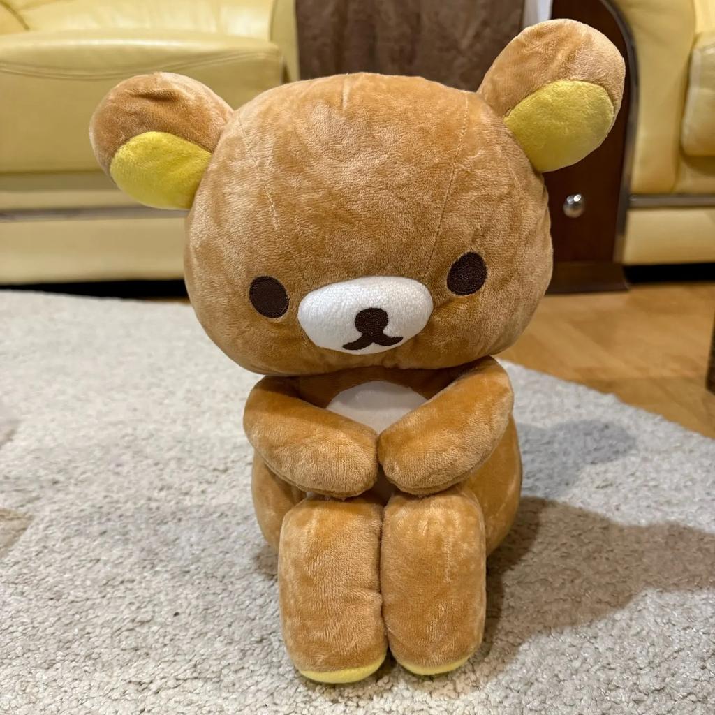Non-Toxic Adorable Rilakkuma Plush Toy Soft Stuffed Lonely Brown Bear Doll Cartoon Huggable Anime Plushies Gift For Fans Home Decor