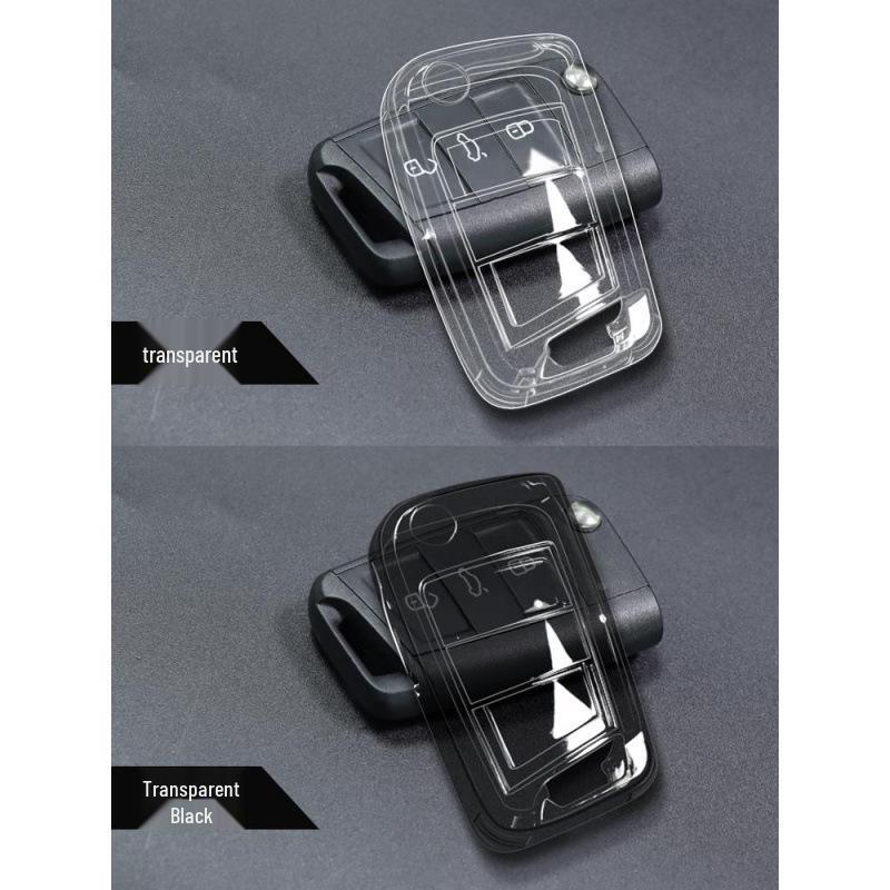 Transparent Key Case for Volkswagen: Compatible with Lavida, Sagitar, Tharu, T-Roc, Polo, Tayron, Tiguan, Bora, CC.
