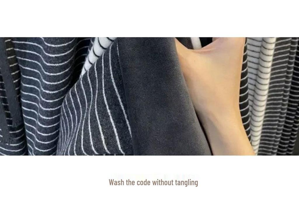 Women's High-Waist Retro Striped Velvet Wide-Leg Pants - Winter Warmth & Slim Fit