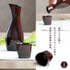 ORANGE APRON Ceramic Sake 150ml Lacquer Made in Japan Perfect Katakuchi Set, Capacity, Brown, (Mino Ware), Boxed, Gift, (Sake Cup)