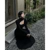 Temperament celebrity light and familiar style dress for women's autumn and winter new design sense, waist and thin inner dress