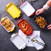 Nordic Cheese Baked Rice Baking Pan Ceramic Plate Plate Plate Rectangle Oven Baking Pan Household Baked Rice Bowl Binaural Plate