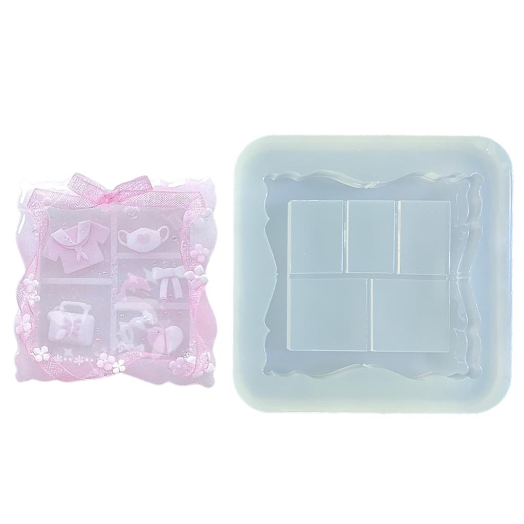 Silicone Mold for Crafting Custom Photo Frame Easy To Clean Frame Quicksand Mold Flexible Moulds for Craft Enthusiasts