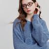 Chuyu Women's 3D Floral Mohair Blend Knit Sweater