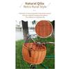 Wicker Bike Basket for Small Dogs Cats Pet Carrier Front Basket with Wire Mesh Cover