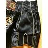 Thai-Boxshorts - Traditionell - Schwarz - Größen für Kinder und Erwachsene - 100% Polyester-Satin