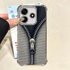 Retro Zipper Jeans Pattern Soft Phone Case For Xiaomi Redmi Note 14 15 Pro Plus 13 12 11S 11T 5G 10 9S 9 Plating Anti-Fall Funda