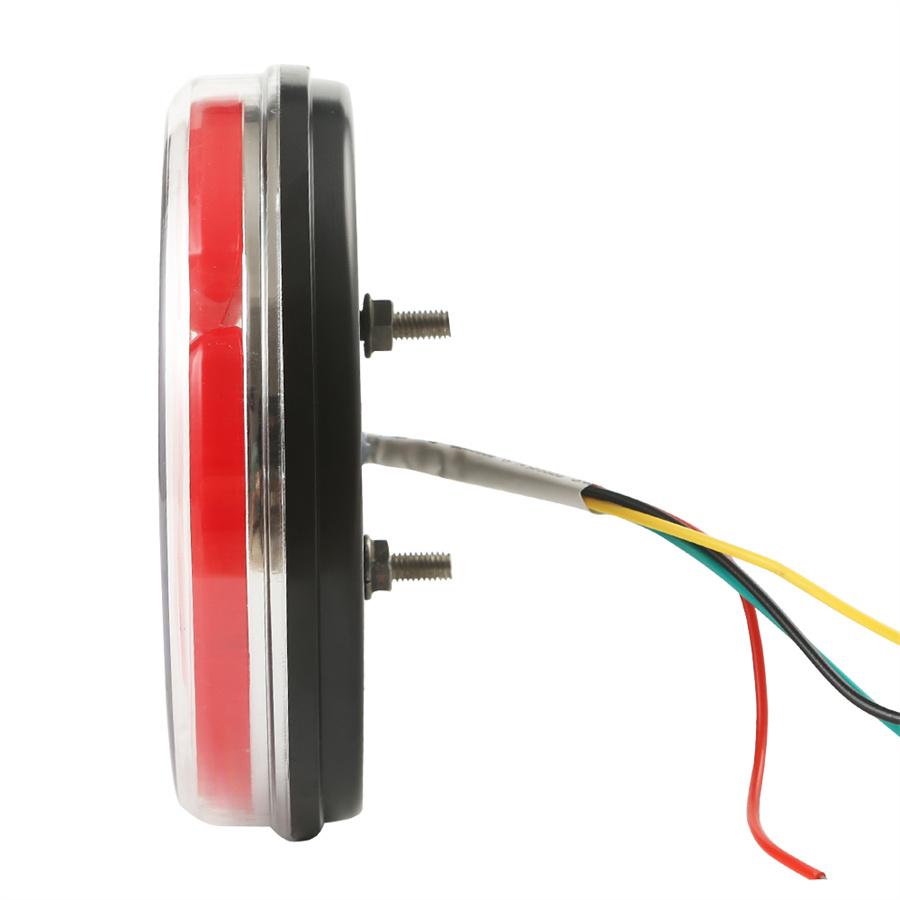 1Pcs  Waterproof Round Rear Truck Tail Light Universal for 12V 24V Vehicles