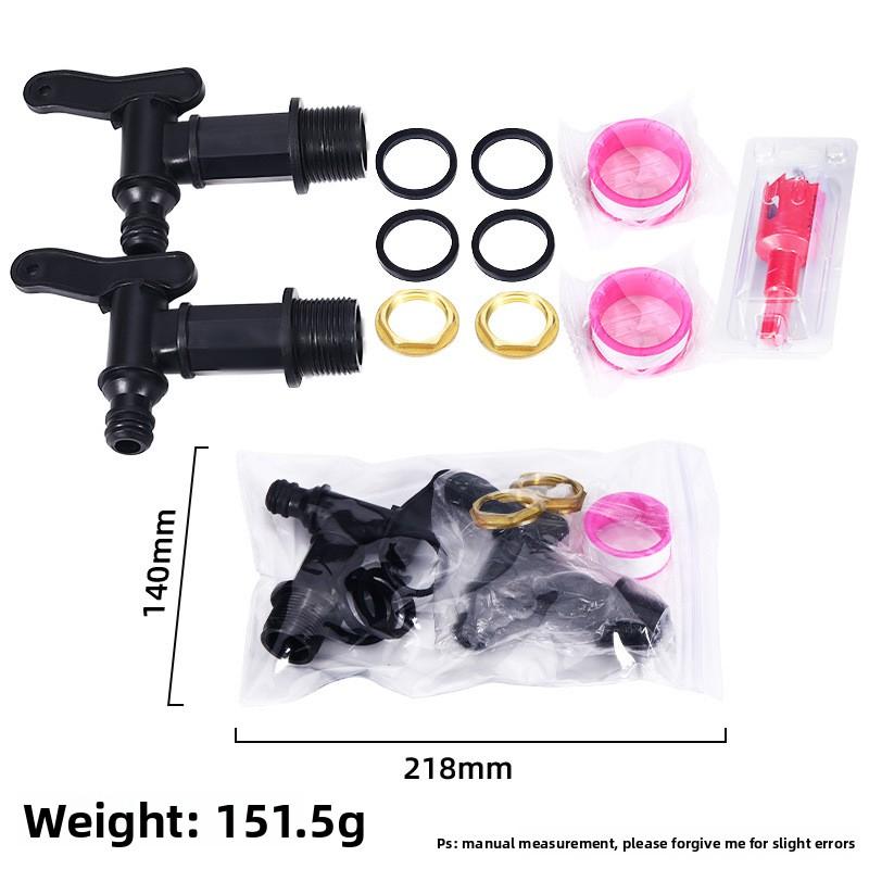 IBC Tote S60*6 Small Nozzle Connector Rain Barrel Connector Faucet Spout Garden Accessory Blue