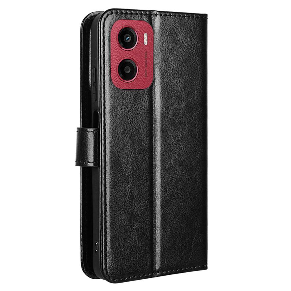 Für Motorola Moto G05 4G/E15 4G Hülle Crazy Horse Textur PU Leder Handy Brieftasche Hülle