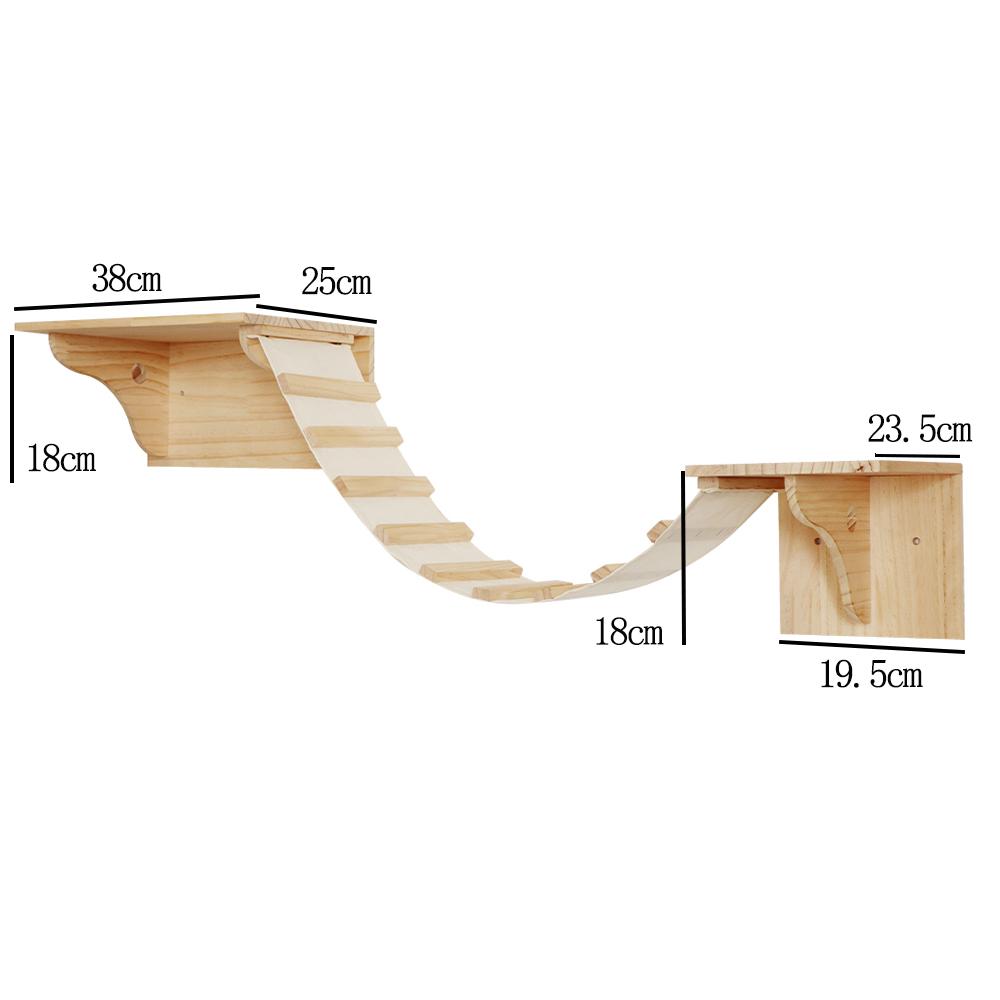 Cat Climbing Wall Type Assortment Cat Tree Wall Mounted Cat Hammock Sisal Four Steps Cat Stairs Climbing Cat Wall Hanging
