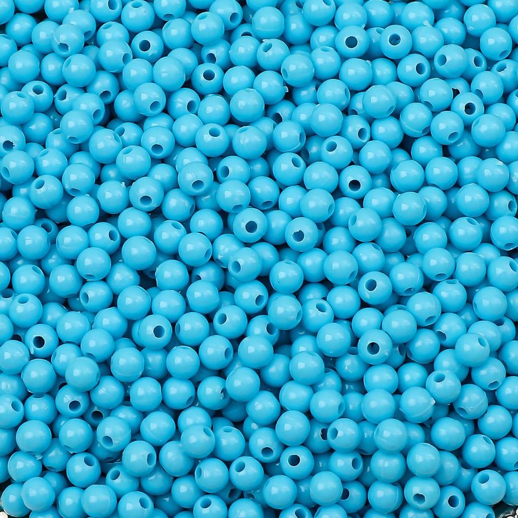 900Pcs Acrylic Beads Solid Colored Round Loose Spacer Beads for Jewelry Making DIY Bracelets Necklace