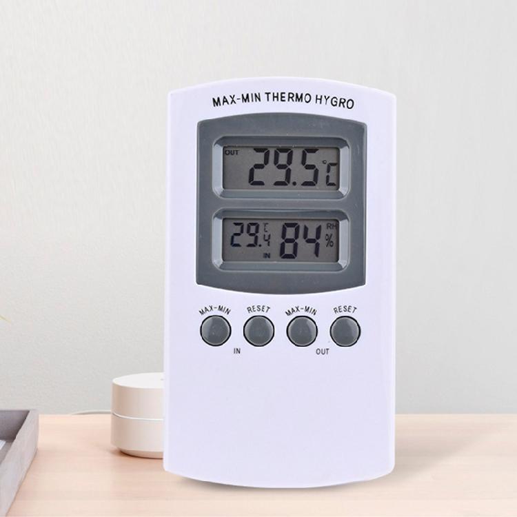 Indoor Outdoor Thermometer Hygrometer LCD Display Office Monitor Equipment Tool