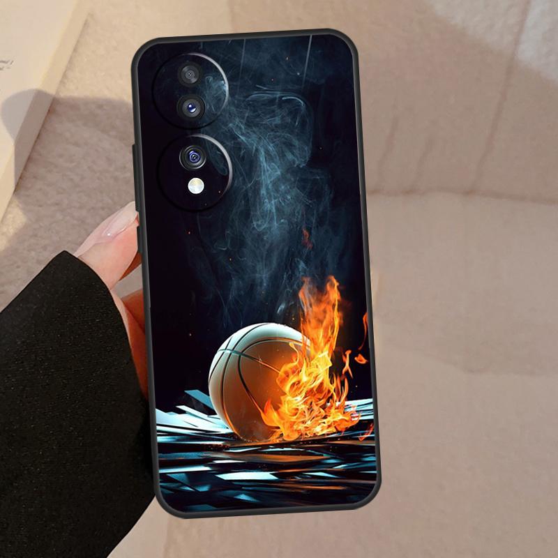 Basketball On Fire For Honor Magic 5 6 7 8 Pro Case For Honor X9d X9a X9b X9c X8c X8b 50 70 90 200 400 Lite Win