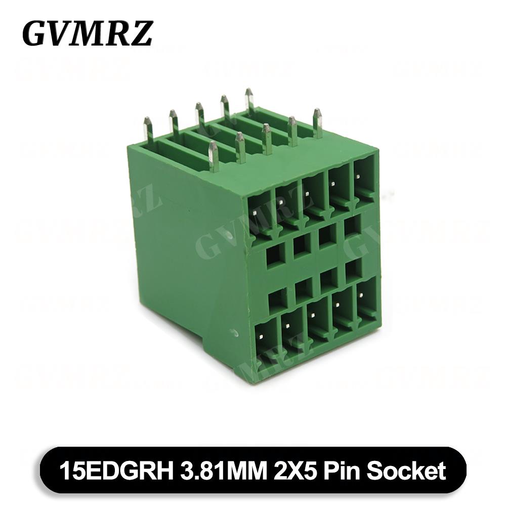 5PCS 15EDG KF15EDGRH 2x2 ~ 12PIN 3.81mm Double Layer Double row pluggable terminal block PCB welding plate Plug Pin Socket