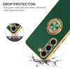Coque pour Samsung Galaxy S26 Plus, Protection Silicone Vert Nuit Anti-Rayures avec Anneau Rotatif