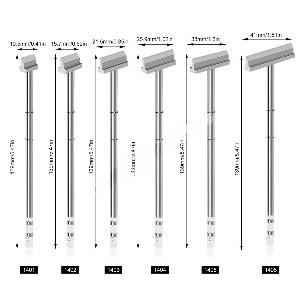 T12 Soldering Iron Tip Spade/Chisel/Hoof Shape 6C-12C for High-Temp Welding Station Heating Element