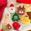 Holiday Furr Plush Christmas Theme Brooch Pin Bag Decoration Brooch Lovely Plush Pin for Festival Decors All Ages