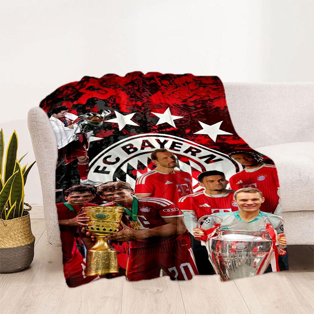 Bayern Munich Blanket Warmthful Decor Suitable for Office Bedding Sofa All-Season Use Playful Design Birthday Christmas Gift Blanket