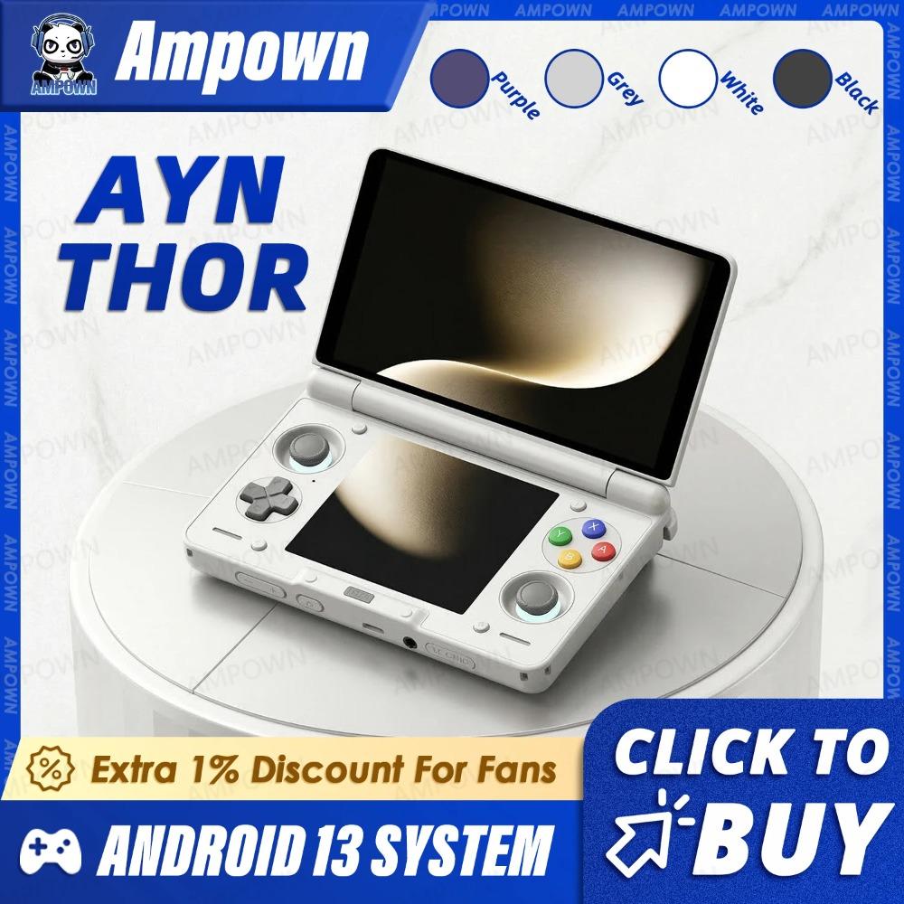 AYN THOR Handheld Game Console 6'' AMOLED 120Hz Main Screen 4K 60fps DP Output Snapdragon 8 Gen 2 Processor 27W Fast Charging