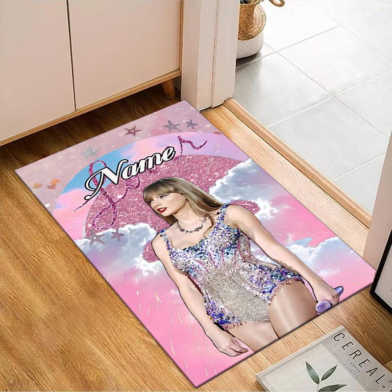 Custom Name Taylor Top singer Rug Game Carpet, Floor Mat for Bedroom Living Room Entryway Rug, Home Decor Idea Gift for Christmas birthday