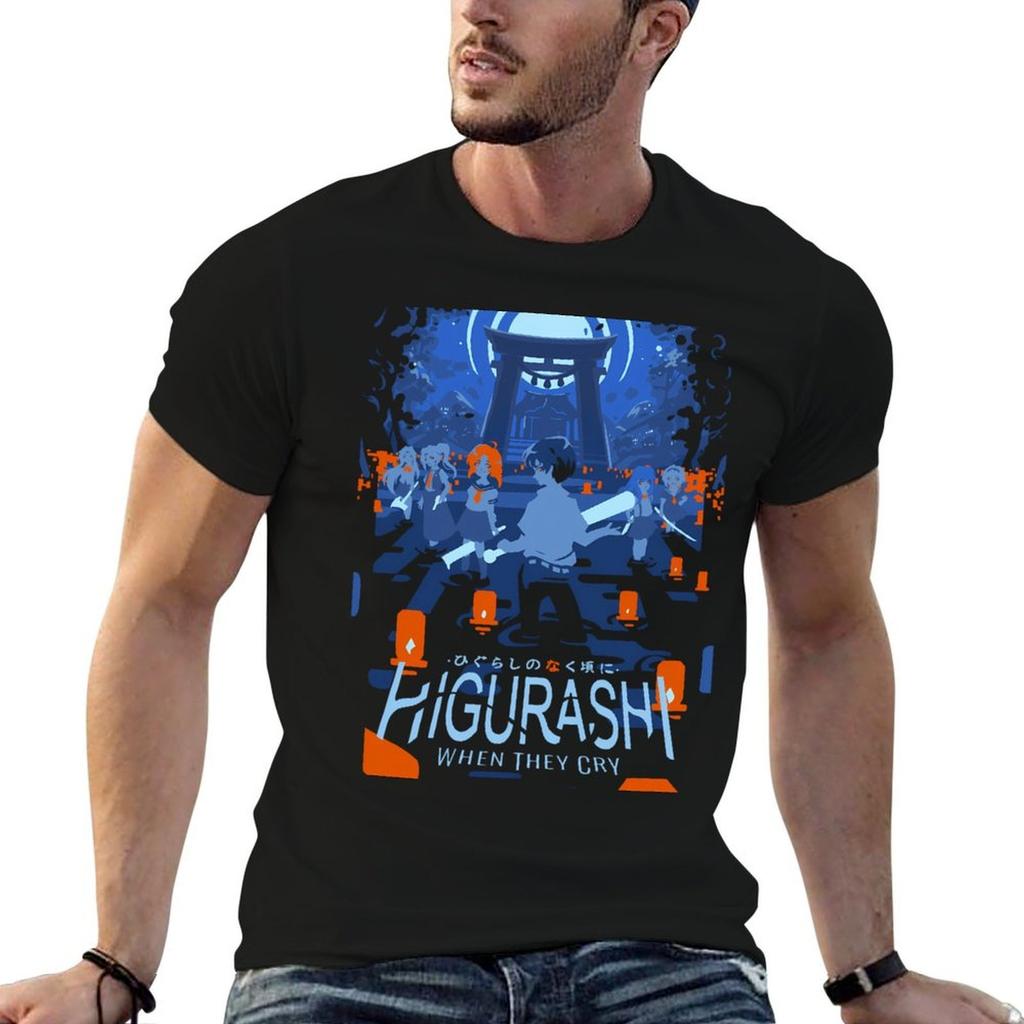 Higurashi When They Cry Tshirt Cotton T Shirt Unisex T Shirt Custom Print T Shirts For Unisex Graphic Funny Tshirt