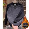 2025 Men's Color Block Autumn Hoodie - Trendy Long Sleeve Round Neck Top