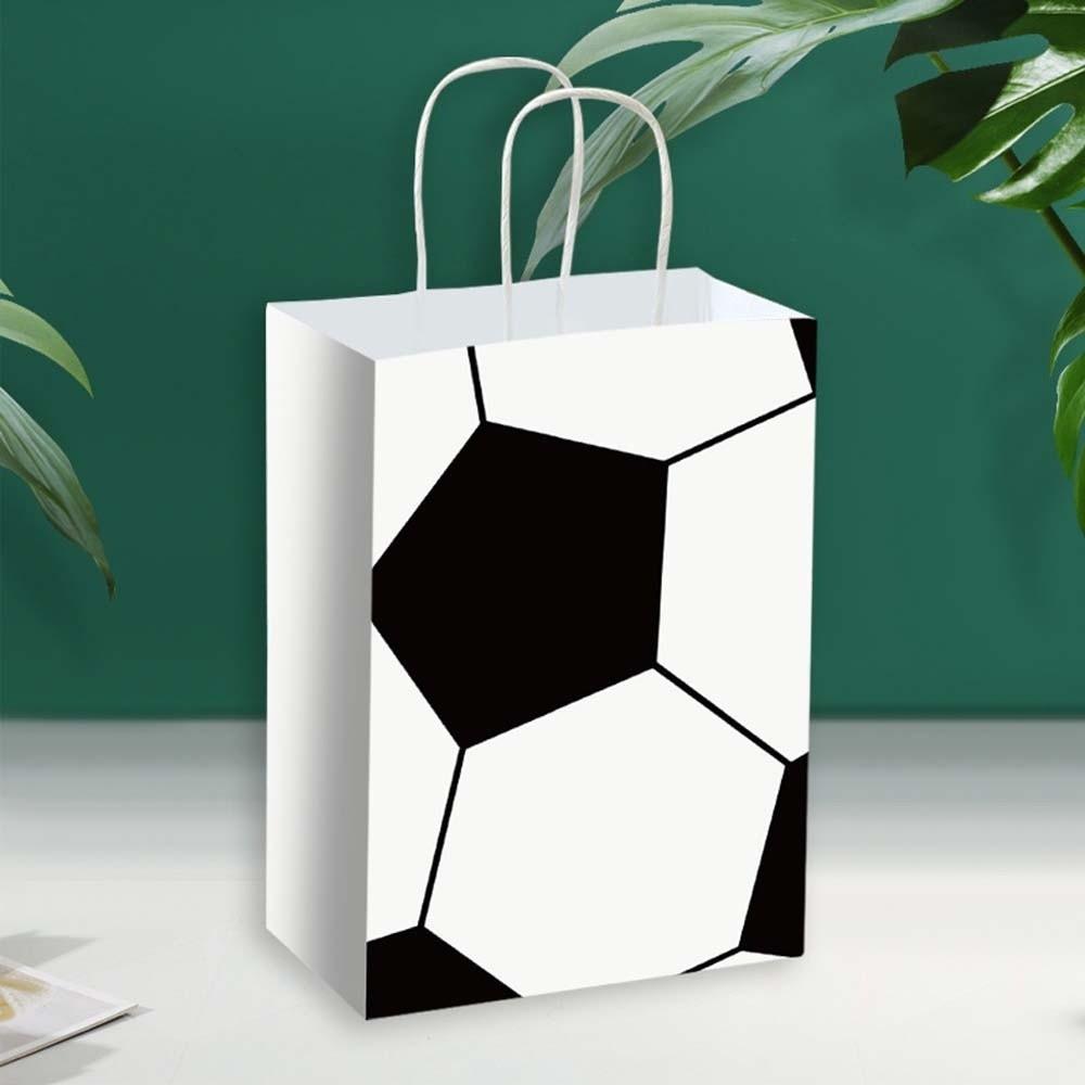 12 PCS Large Capacity Gift Bags for Soccer Events Portable Paper Packs with Handles Shopping Bag