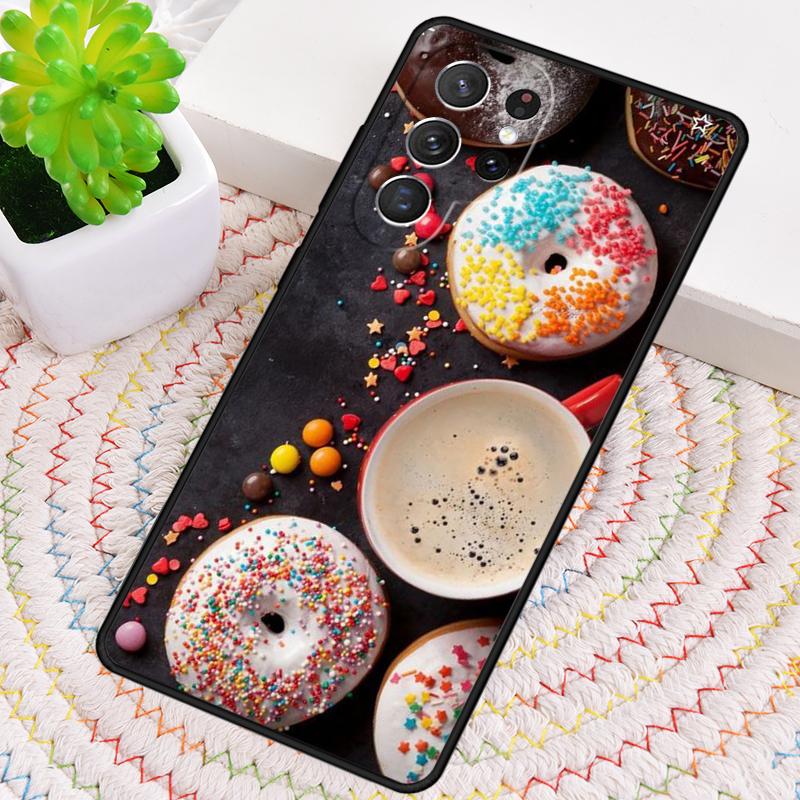 Donut Sweet Desert Coffee Phone Case for Samsung Galaxy Note 10 Pro S26 Ultra S23 S24 FE S25 S21 S22 PLUS Shockproof Cove