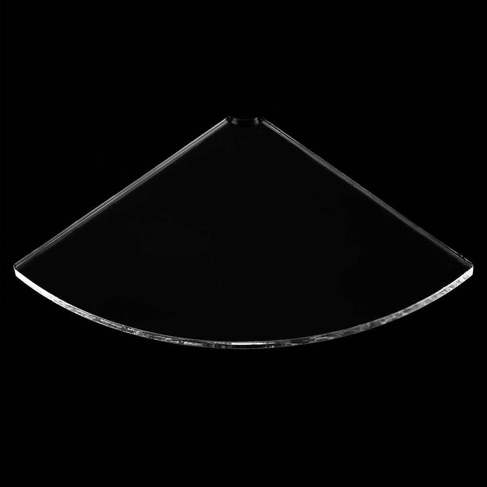 2 Pcs Acrylic Radial Corner Shelf Wall Mounted Floating Shelves Home Decor(Transparent)