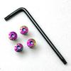4Pieces Custom CNC Hardened Stainless Steel Screws with Wrench for 1911 P4 Grips Model Replacement Tools Parts