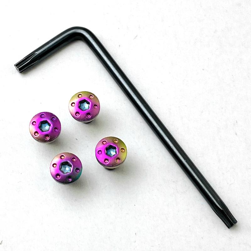 4Pieces Custom CNC Hardened Stainless Steel Screws with Wrench for 1911 P4 Grips Model Replacement Tools Parts
