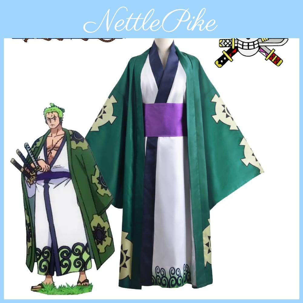 One Piece Roronoa Zoro País de Wano Disfraz Cosplay Kimono Para Hombres Y Mujeres