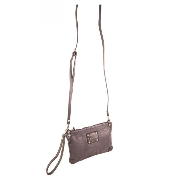 Sac Bandoulière - LE TEMPS DES CERISES - Sana 4 - Noir - Zippée - Femme