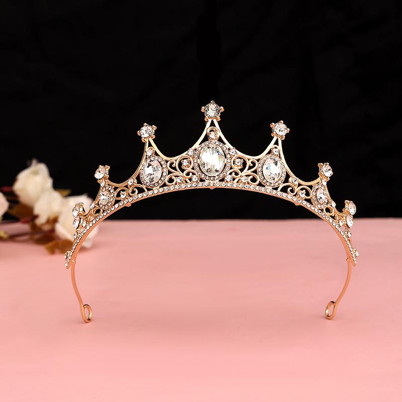 Children's Crown Hair Accessories  Cute Princesses Girls  Water Diamond King Crown Hair Bands Birthday Gifts for Girls Baby Headbands and Headwear