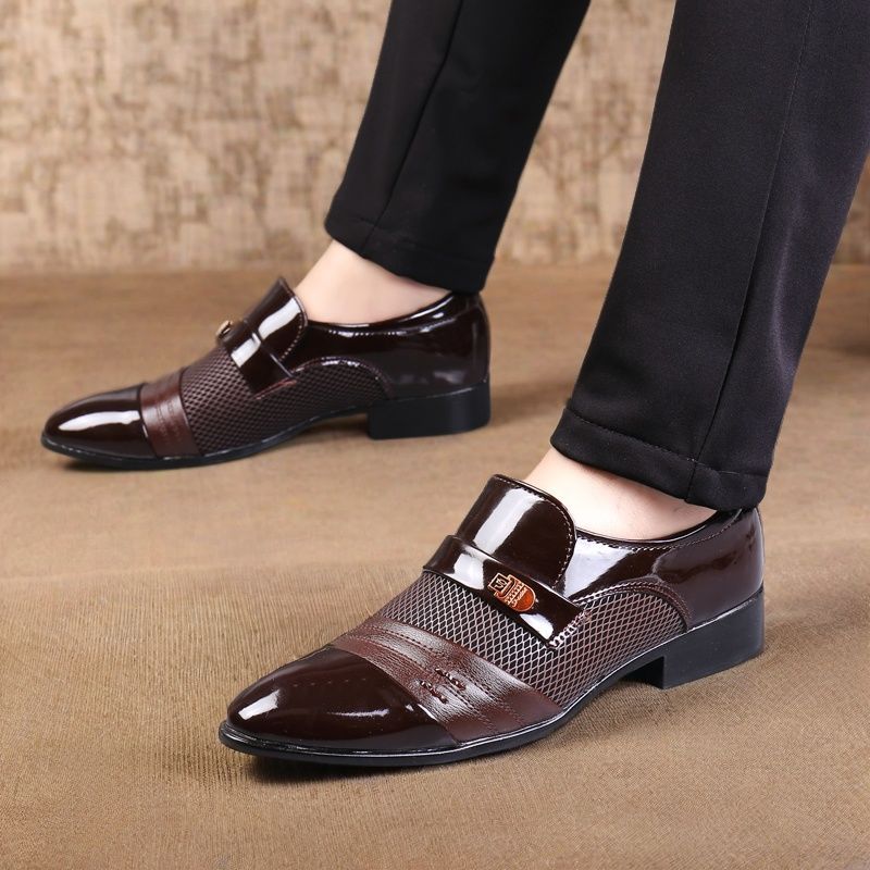 

Новая мужская кожаная обувь легкая, повседневная и износостойкая, деловые весенне-осенние модели, с круглым носком, из мягкой кожи, дышащая, формальная мужская обувь 44