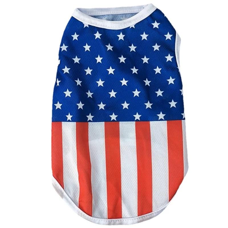 Dog Clothes Independence Day July 4th Vest For Small Medium Dogs Cat Summer Breathable Puppy Kitten Chihuahua Pug Pet Costume