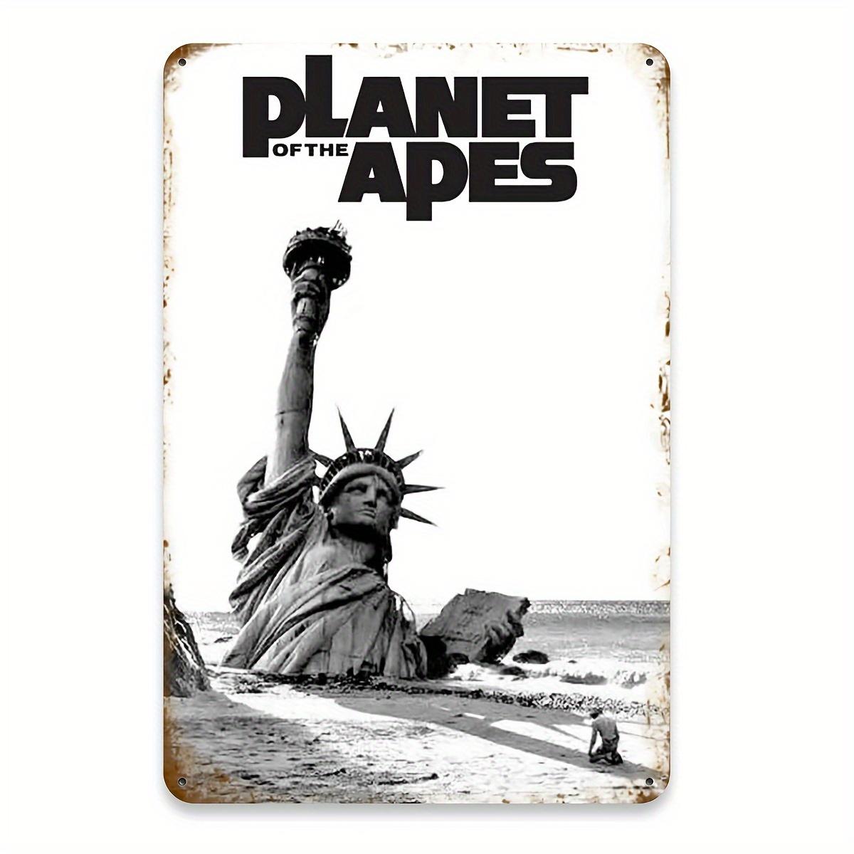 

A Metal Tin Sign of Rise of The Planet of The Apes Rectangular Iron Wall Art Suitable for Home Room Dining Room Bar Caf 20x30cm（7.8x11.8inch）